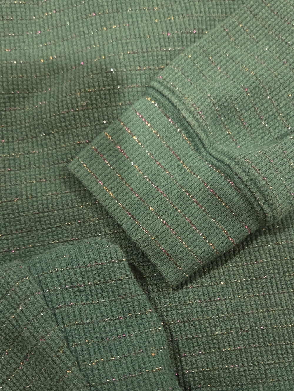 stars above Men's Dark Teal Crewneck Sweater - Picture 4 of 7
